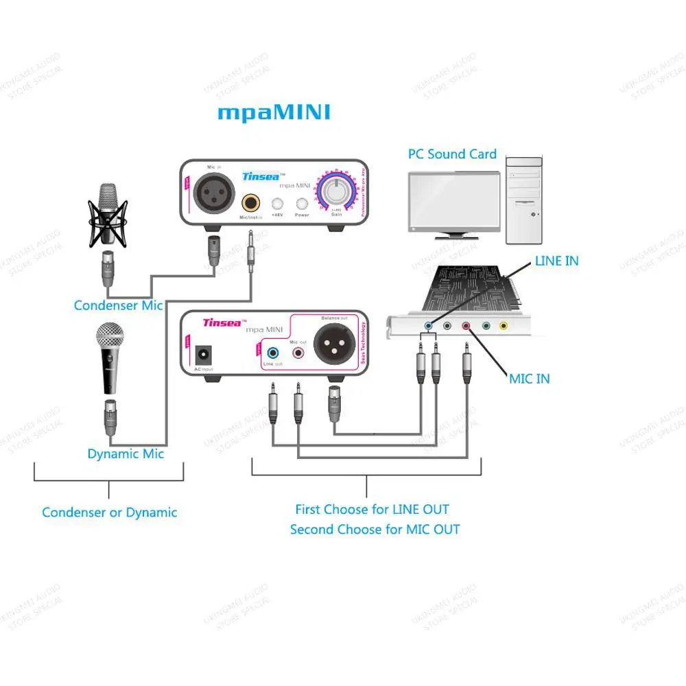 Профессиональный мини-микрофон Tinsea mpa предварительный студийный усилитель для