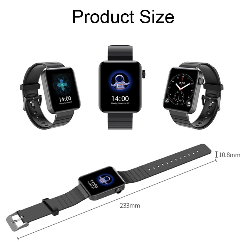 

1.54 Inch Screen Fitness Tracker Watch Ip67 Waterproof Smart Fitness Bracelet Blood Pressure Smart Band Women Men For Sport 2020