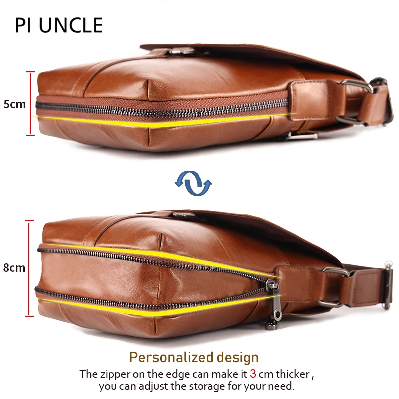 Мужская сумка через плечо из 100% натуральной кожи высококачественные сумки для