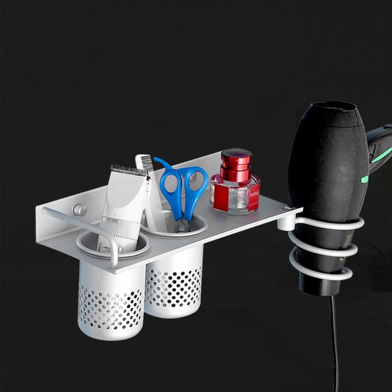 1 шт. держатель для фена золотого цвета|Подставки хранения и стеллажи| |