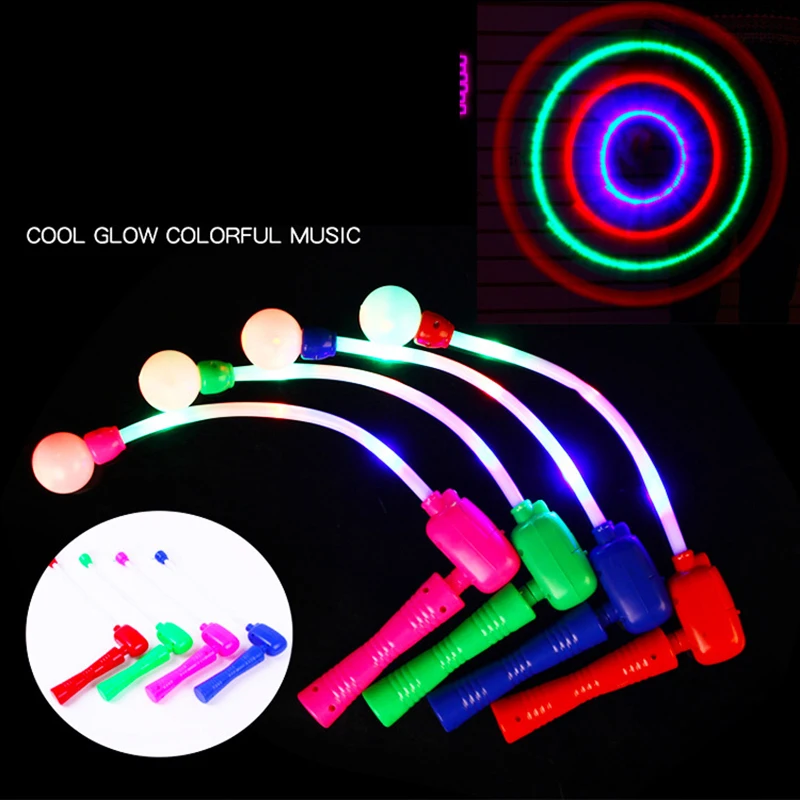 

Детский новый светодиодный фонарик с ручкой, светящийся/музыкальный хлыст для мальчиков и девочек, подарки для активного отдыха, фестиваля,...