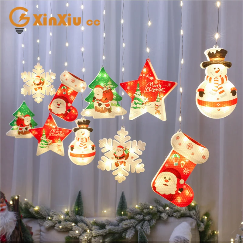 

Outdoor Waterproof Holiday Fairy Lights 3M 10LED Christmas Tree Decorations String Light Santa Claus Snowman Deer Strip Lights