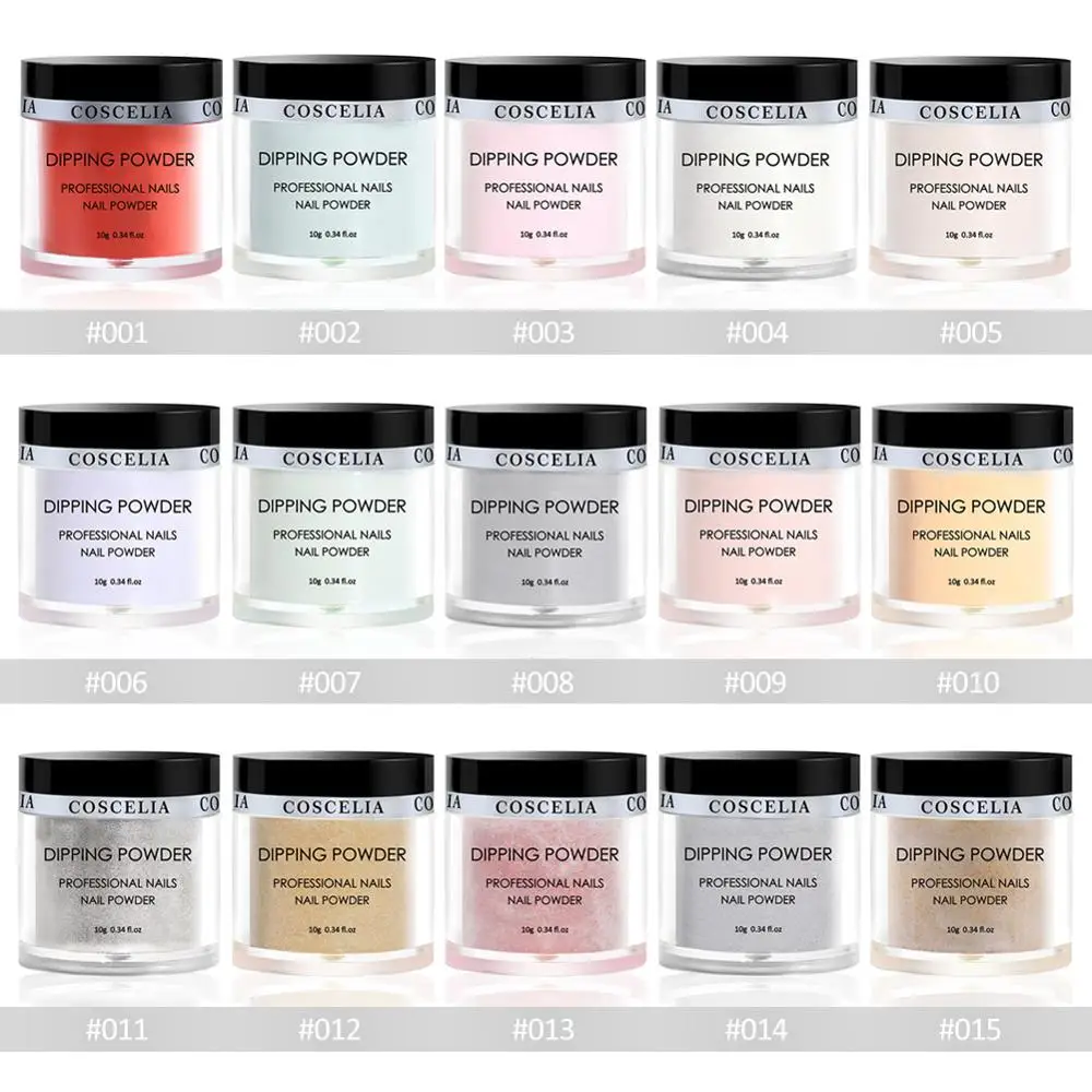 Порошок для ногтей COSCELIA акриловая пудра с градиентом блеск маникюра лак