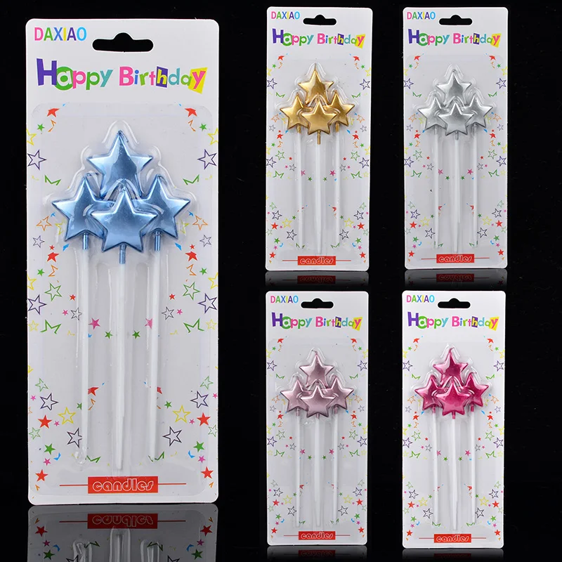 Тирант золотой длинный шест любовь пятиконечная звезда фотосвеча Детский номер