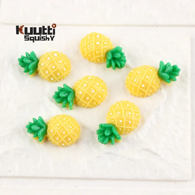 Kuutti Squishy 30 шт. мини сосны фрукты слайм очаровательные поделки с плоской спинкой