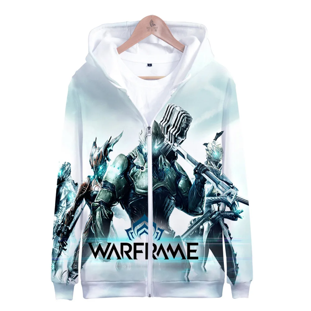 

Мужские/женские толстовки на молнии warframe 2020, модная толстовка с 3D принтом, пальто с длинным рукавом, топы с капюшоном на молнии