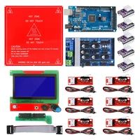 ramps 1 6 kit with mega 2560 r3 heatbed mk2b 12864 lcd controller drv8825 mechanical switch cables for 3d printer