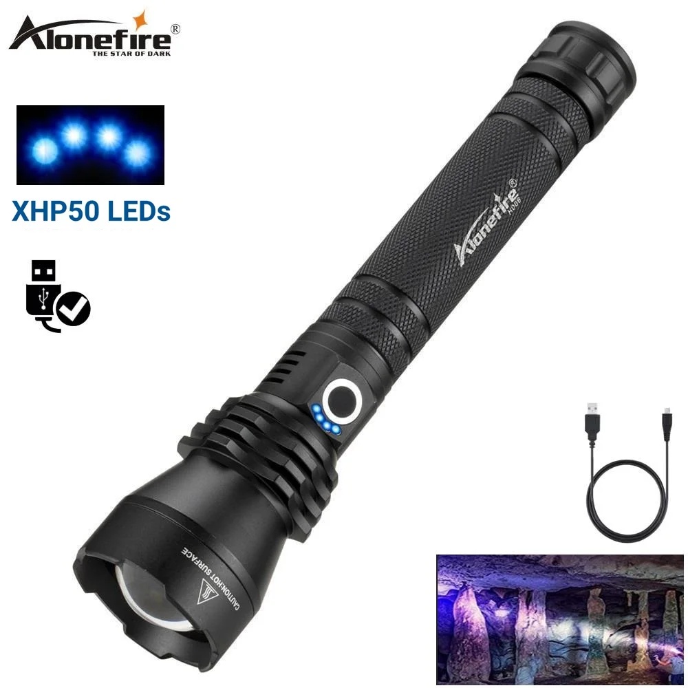 Самый мощный фонарик AloneFire H006 XHP50 светодиодный фонарь с USB и зумом тактические