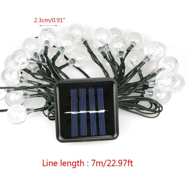 

50lights 7m 8 mode LED solar waterproof garden lights rope string lights outdoor solar strip christmas elf lights party decorati