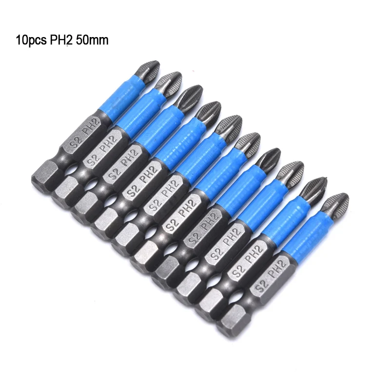 

10 шт., насадки для шуруповерта PH2, 50 мм