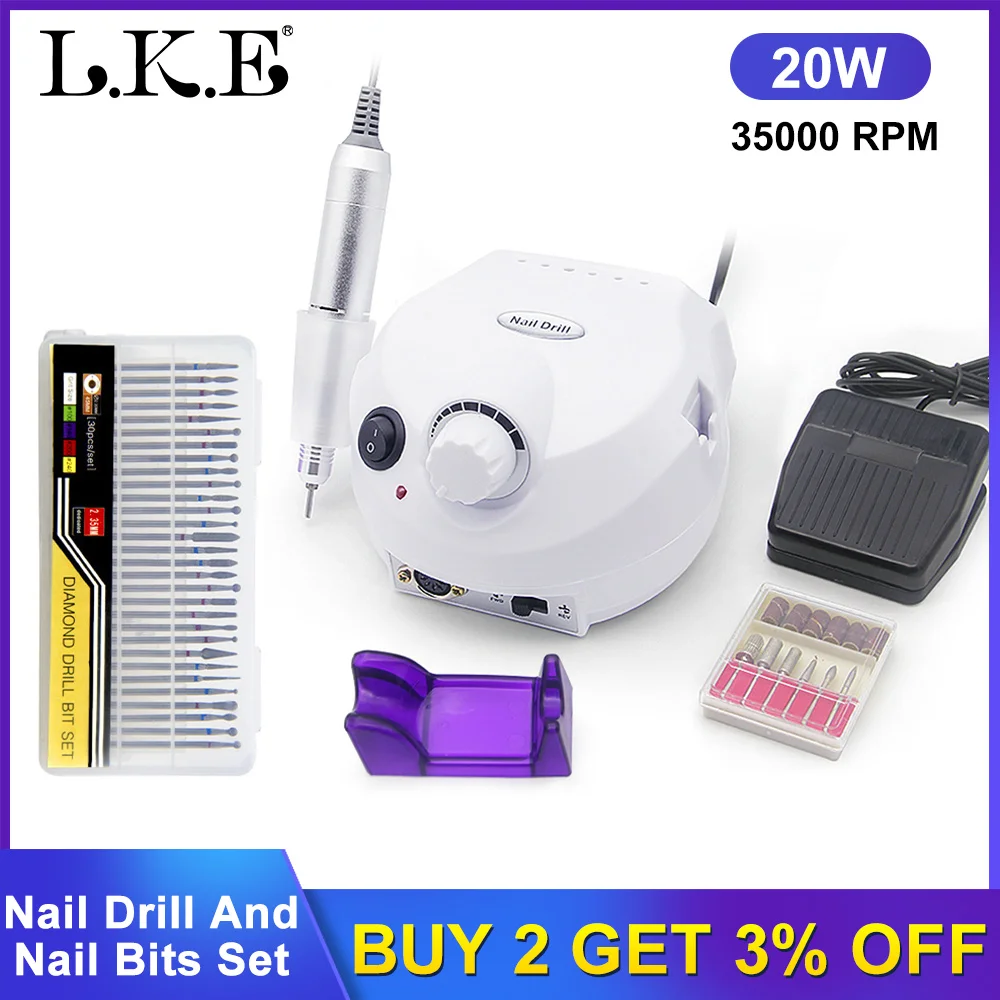 Набор для маникюра и педикюра LKE электрические сверла ногтей 30 шт. 35000 об/мин |