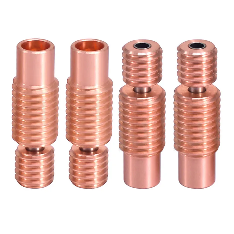 

E3D V6 красная медная труба, полностью металлический медный сплав, термостойкая Резьба M6 M7, набор «сделай сам», детали для 3D-принтера, аксессуа...