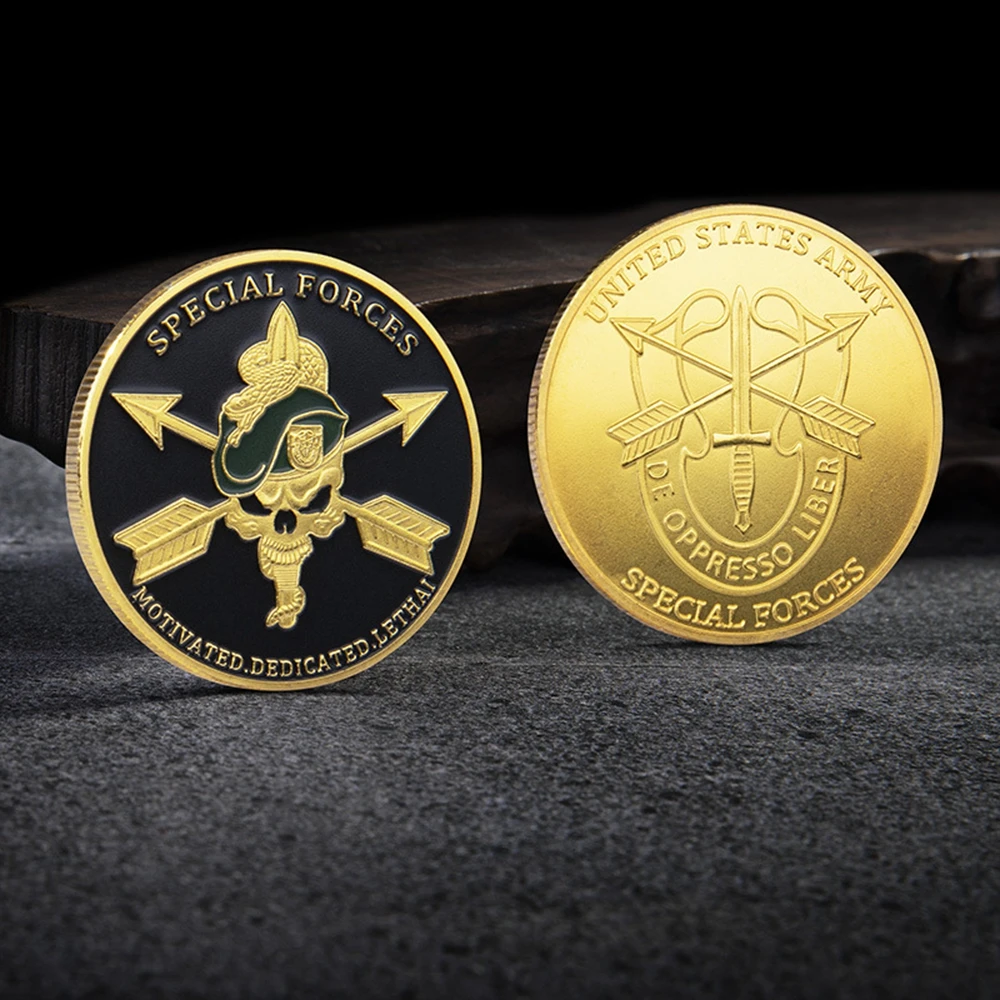 Сувенирная монета зеленый берет армии США спецназа свобода вызов коллекция