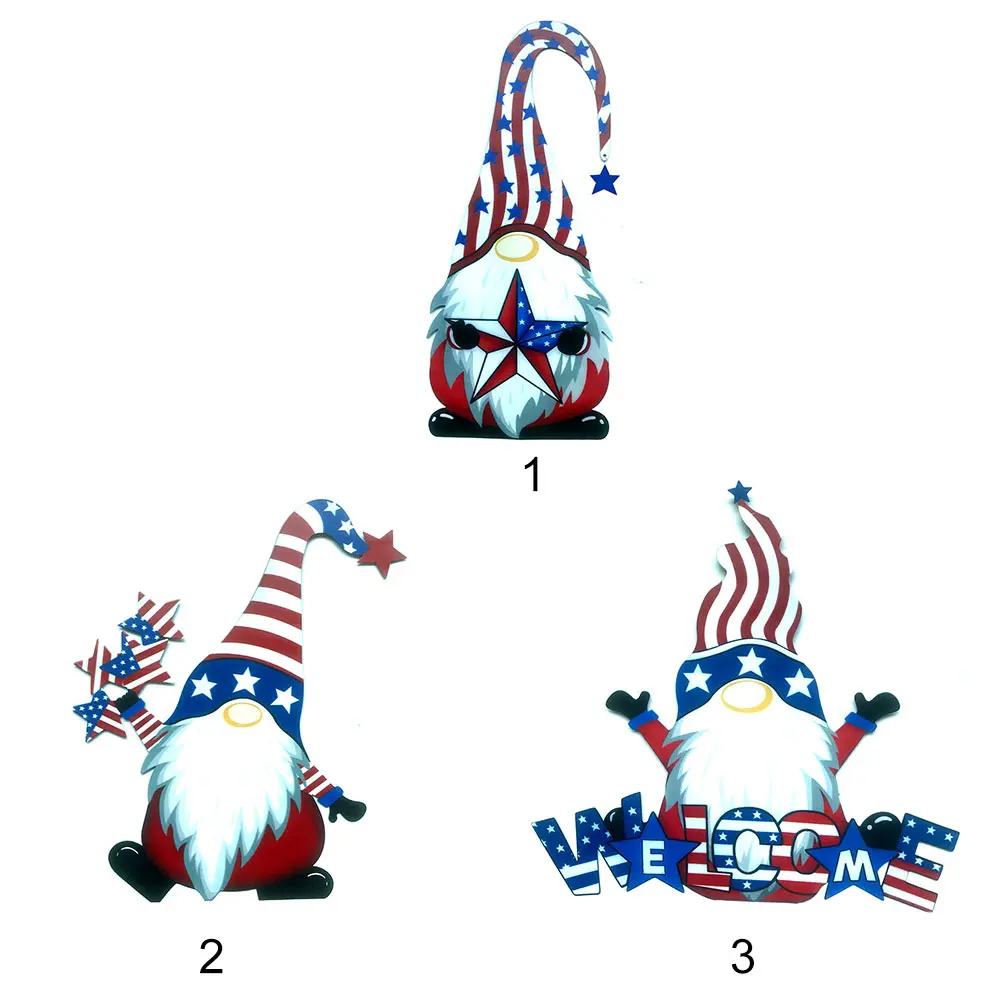 

Indoor Outdoor Park Easy Install Printed Cute Garden Gnomes Ornament Iron Art Lightweight For Yard Lawn Durable In Ground Patio