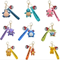 genuine pokemon action figure pikachu pok%c3%a9mon squirtle psyduck backpack pendant decoration model toys for childrens gifts