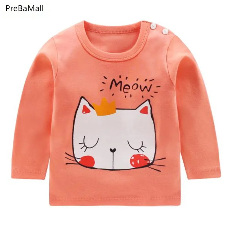 Одежда для маленьких мальчиков и девочек футболка на весну осень хлопковая с