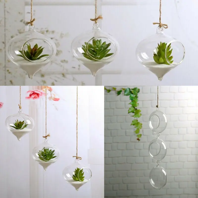 Hot Selling Home Garden Clear Glass Flower Hanging Vase Planter Terrarium Container European Micro Landscape Ecological Bottle | Дом и сад