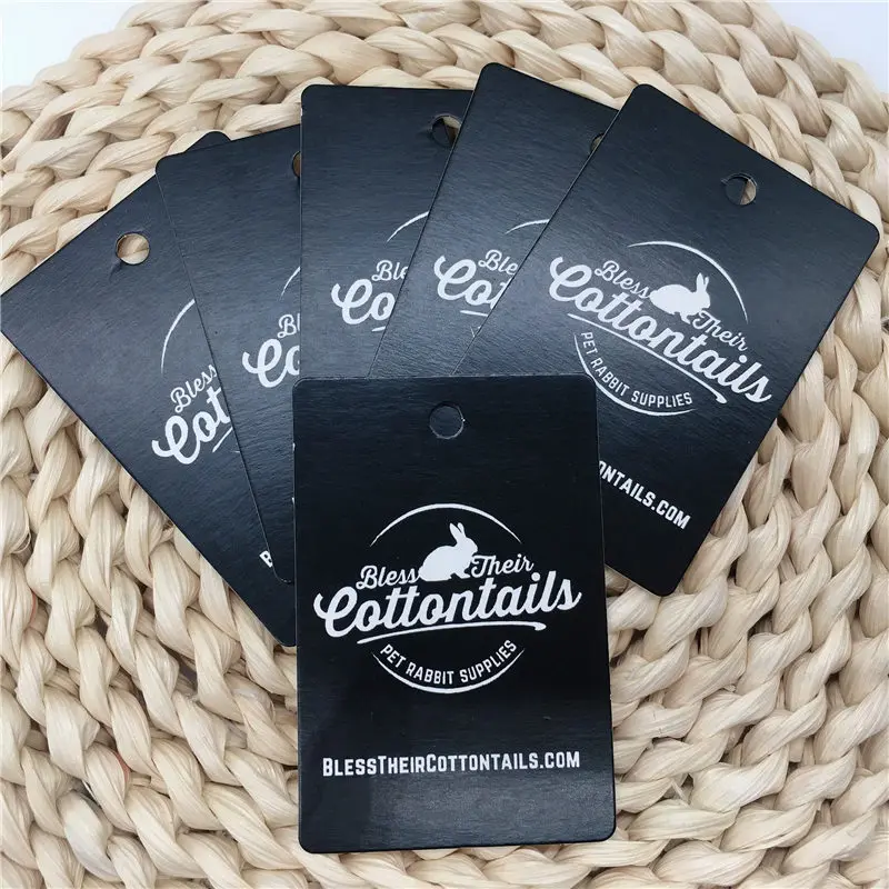 Пользовательские прямоугольные подвесные бирки одежда бренд мода этикетка