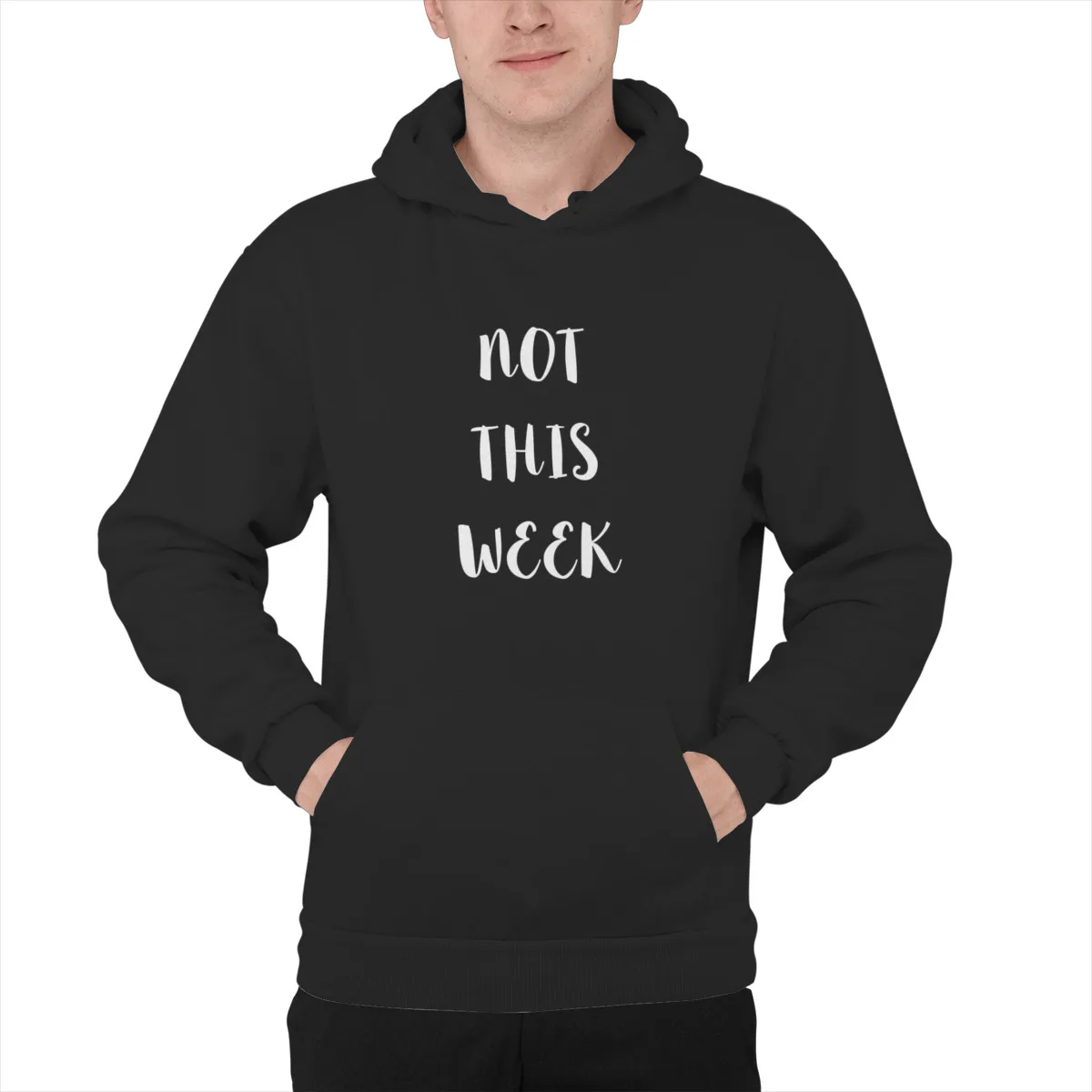 

Men's Hoodie Not this WeekFunny Couples Matching Punk long Sleeve Spring Sweatshirt 40701