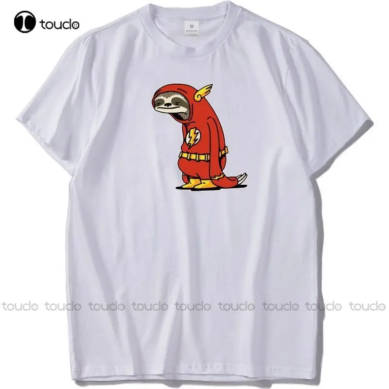 

Summer Short Sleeve Plus Size Sloth T Shirt Men Funny The Flash Neutral Anime Cotton Tee Top Funny Shirts Fashion Funny New