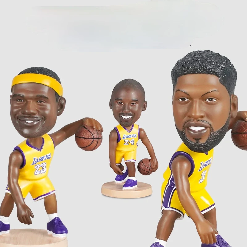 

Resin Model Shakeable Action Figures Toys for NBA Basketball Star Kobe Sports Dolls Creative Home Car Desk Decoration Gift