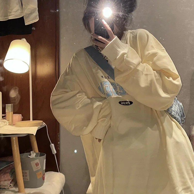 Свитер с круглым вырезом для женщин новый студенческий свитер в Корейском стиле