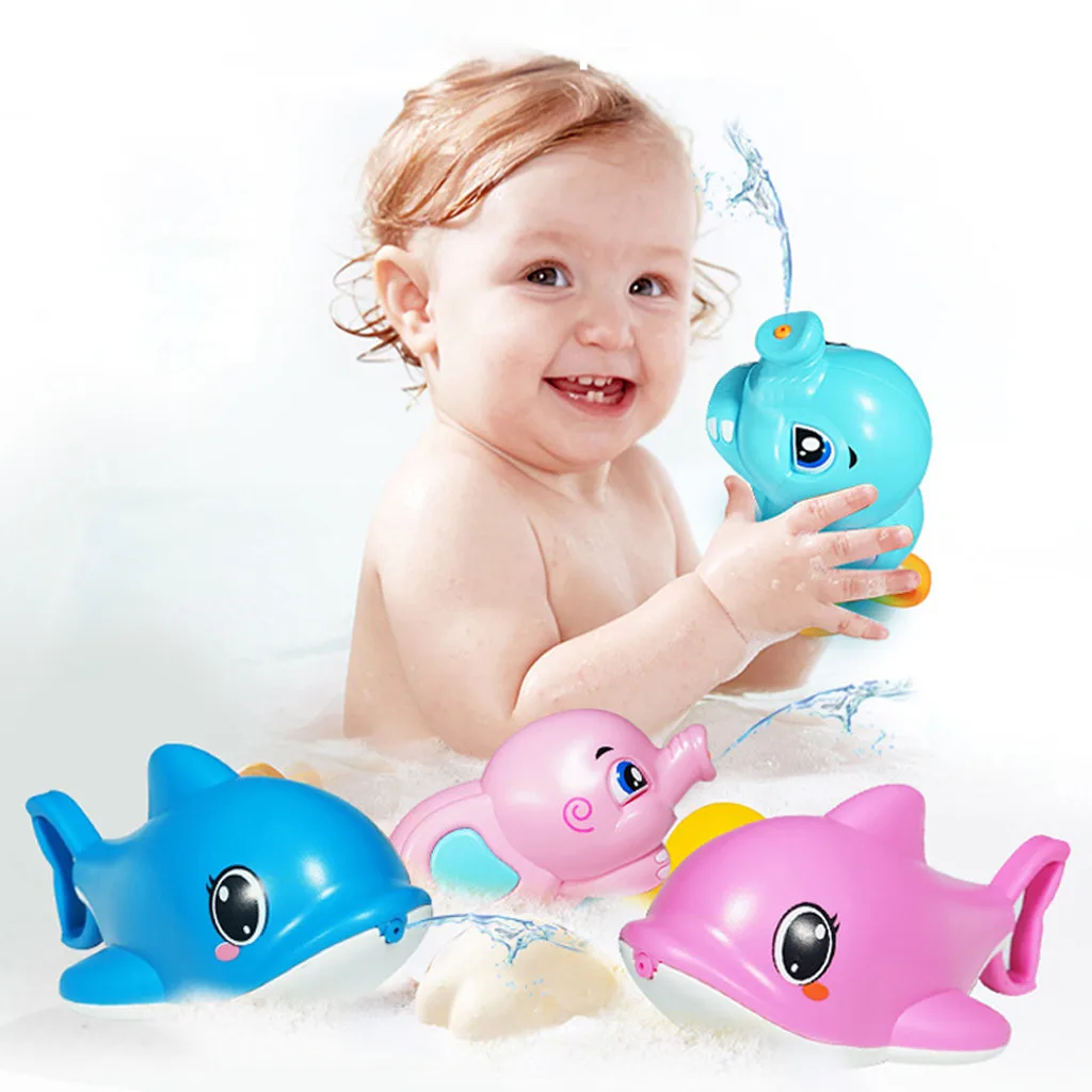 

toy guns for boys Summer Beach Swimming Pool Toy Happy Water Cannons For Children Toys Cute Plastic Dolphin Shaped Water Spray