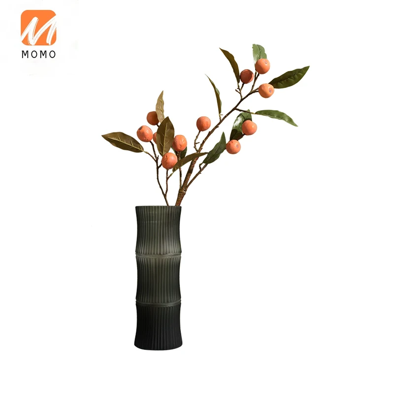 

Creative Home Italian Style Light Luxury Minimalist Bamboo Glass Vase Model Room Living Room TV Cabinet Decorations Floral TZ