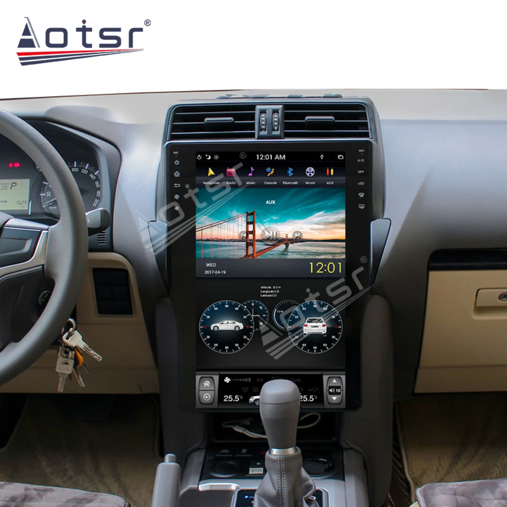 16 дюймов Tesla Style Android 9 0 автомобильный радиоприемник GPS-навигация для Toyota Land Cruiser