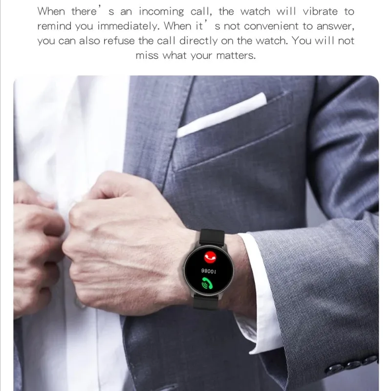 

LW11 Smart Watch Men IP68 Waterproof Fitness Tracker Heart Rate Sleep Monitoring Clock Weather Display Fashion Sports