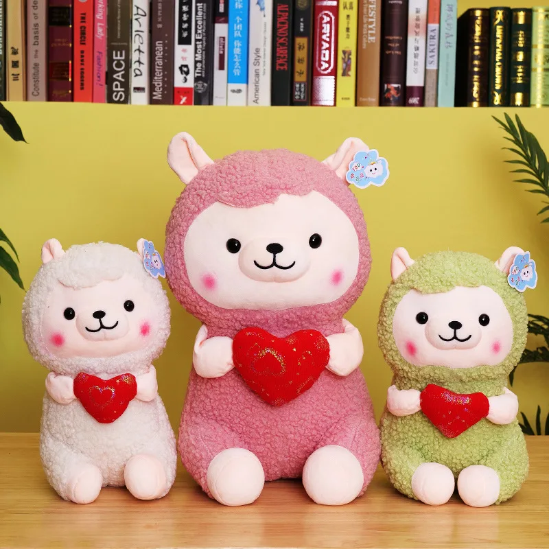 

Kawaii Alpaca Plush Toys Cute Japanese Alpaca Heart Sheep Stuffed Llama Animals Doll Soft Pillows Gift for Children Home Decor