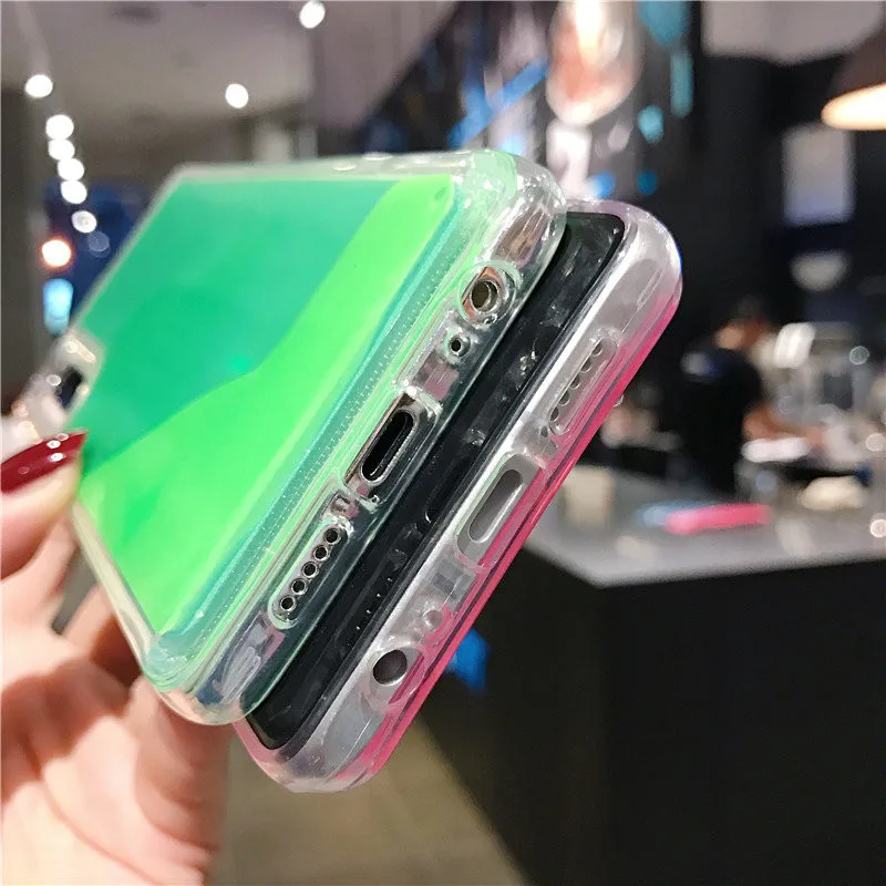 LANCHE светящиеся неоновые блестки чехол для телефона huawei P20 P30 mate 20 Lite Pro Чехол