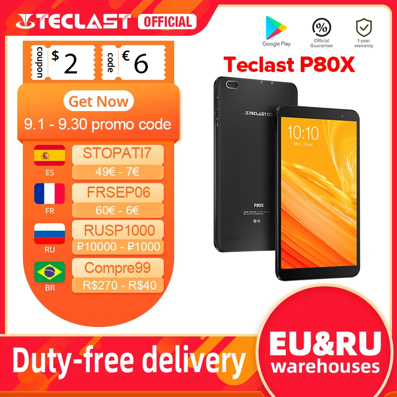 Teclast P80X 8-дюймовый планшет с восьмиядерным процессором SC9863A, ОЗУ 2 Гб, ПЗУ 32 ГБ, Android 9,0 | Компьютеры и офис | АлиЭкспресс