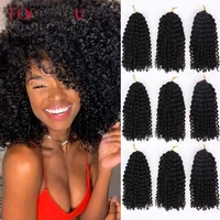 forcuteu marley braids hair ombre afro kinky curly crochet braids jerry curl synthetic braiding hair extensions for black women