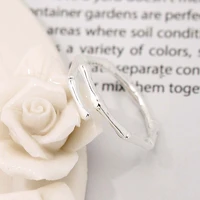 chereda exquisite minimalist beauty ring adjustable silver rings for women irregular design open punk hiphop ring jewelry