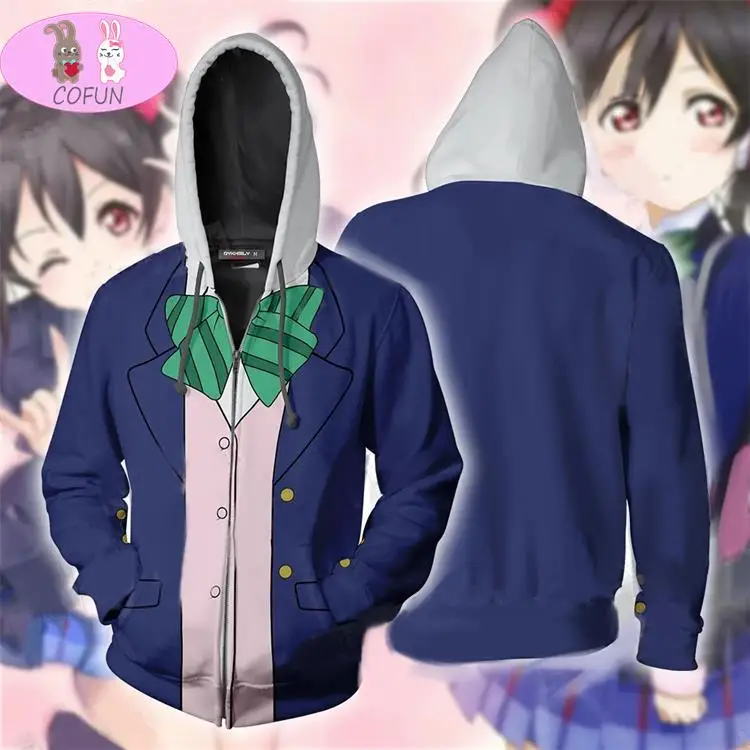 

COFUN Anime Love Live School idol project Cosplay Nozomi Tojo Hoodie Cosplay Men's and Women's Casual Sports Sweater halloween