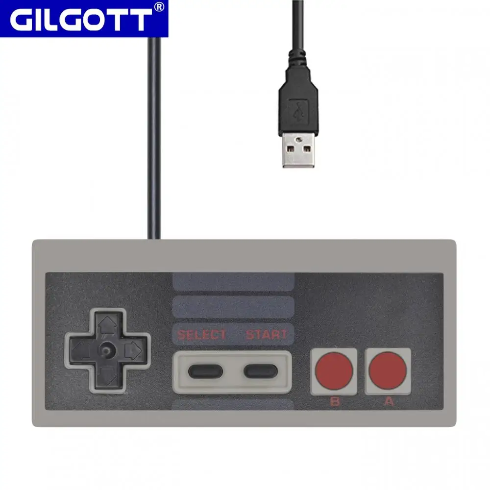 Фото USB-контроллер для ПК NES ручка компьютерных видеоигр Ретро USB геймпад джойстик USB-контроллер для ПК NES ручка компьютерных видеоигр Ретро USB геймпад джойстик