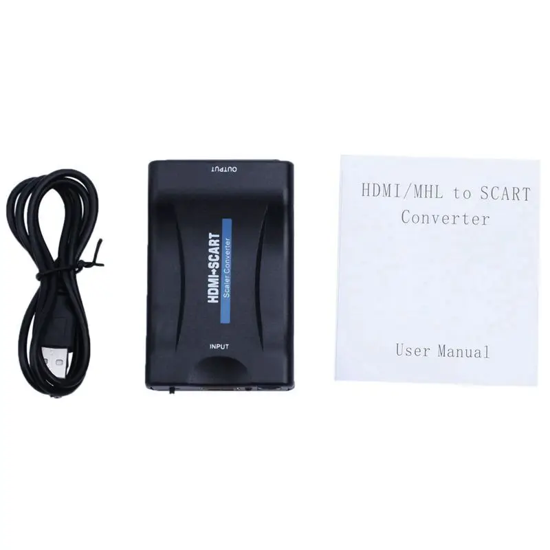 HDMI к SCART адаптер 1080p видео аудио конвертер Scaler смартфон STB DVD|Кабели VGA| |