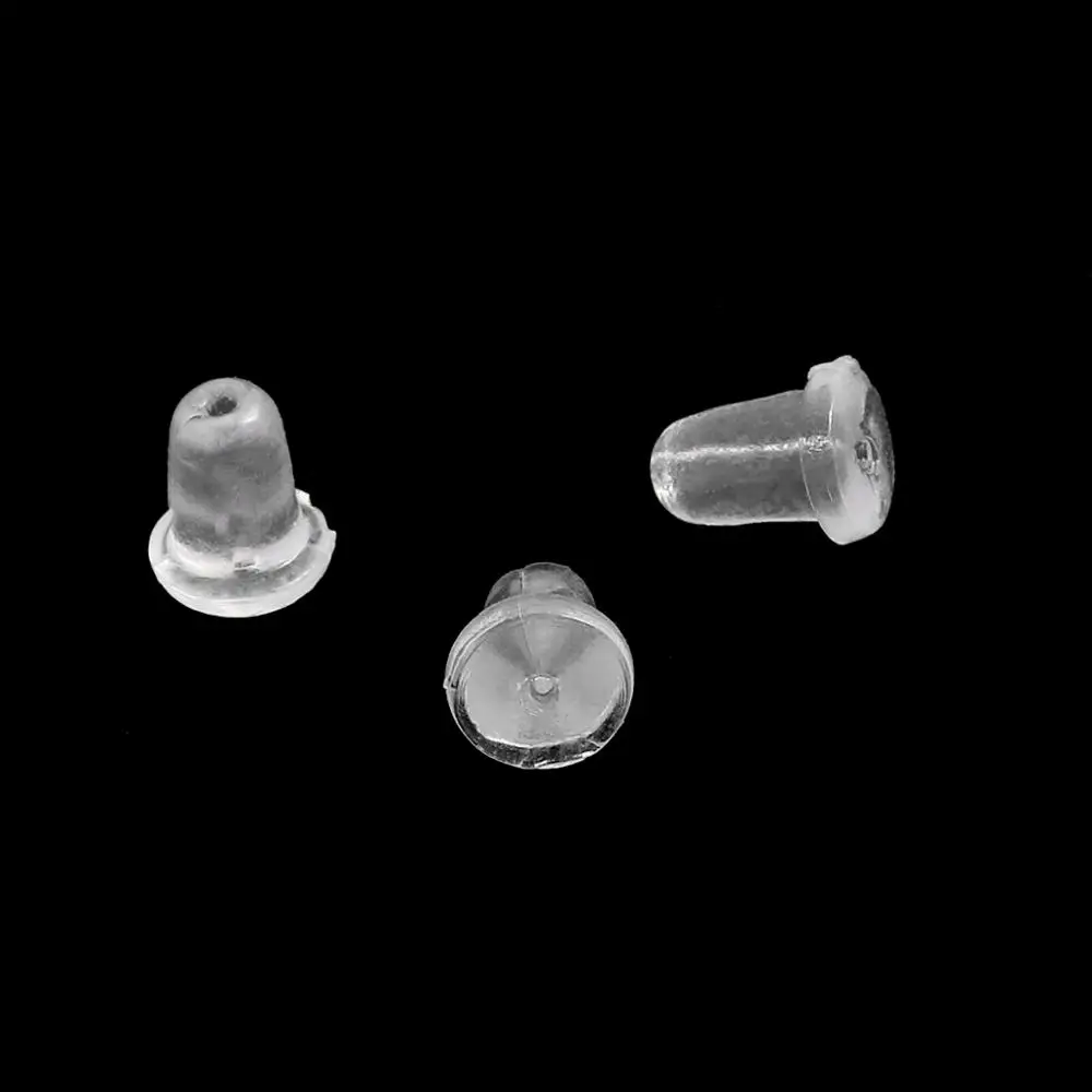 200 шт./лот резиновые заглушки для сережек силиконовые застежки сделай сам