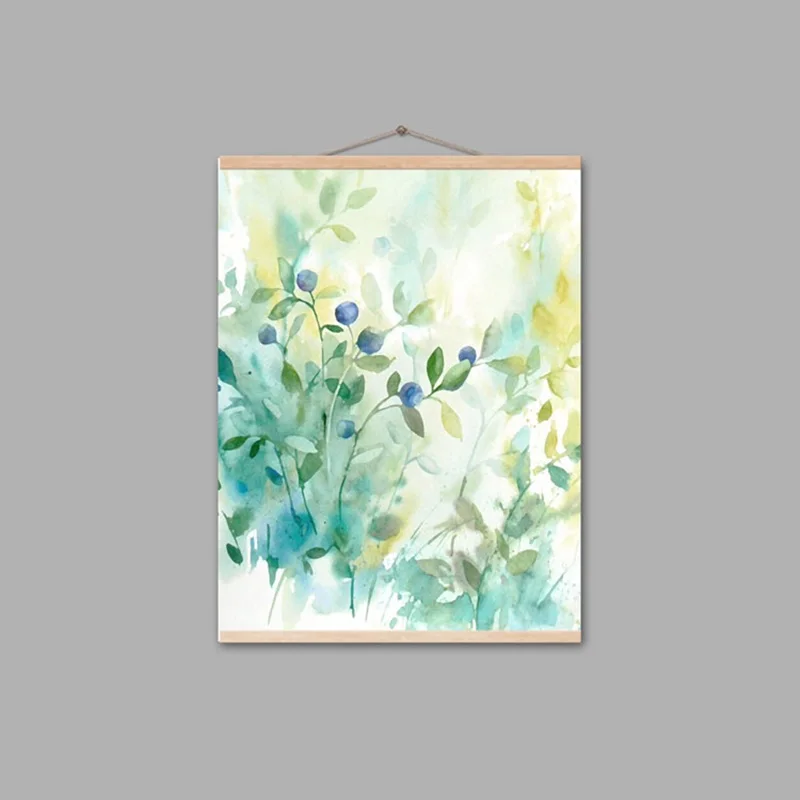 Весенние деревья растущие пейзаж абстрактная Зеленая жизнь картина