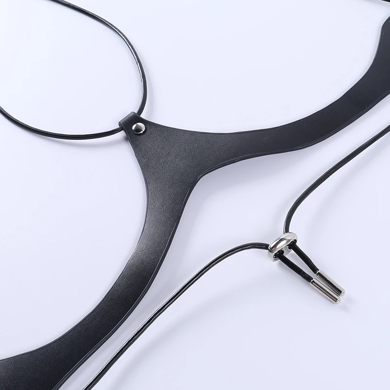 

Girlchic Sexy Skinny Backless Halter Black Leather Girdles Women Back Adjustable Drawstring Punk Fashion Waisted Belted Corsets