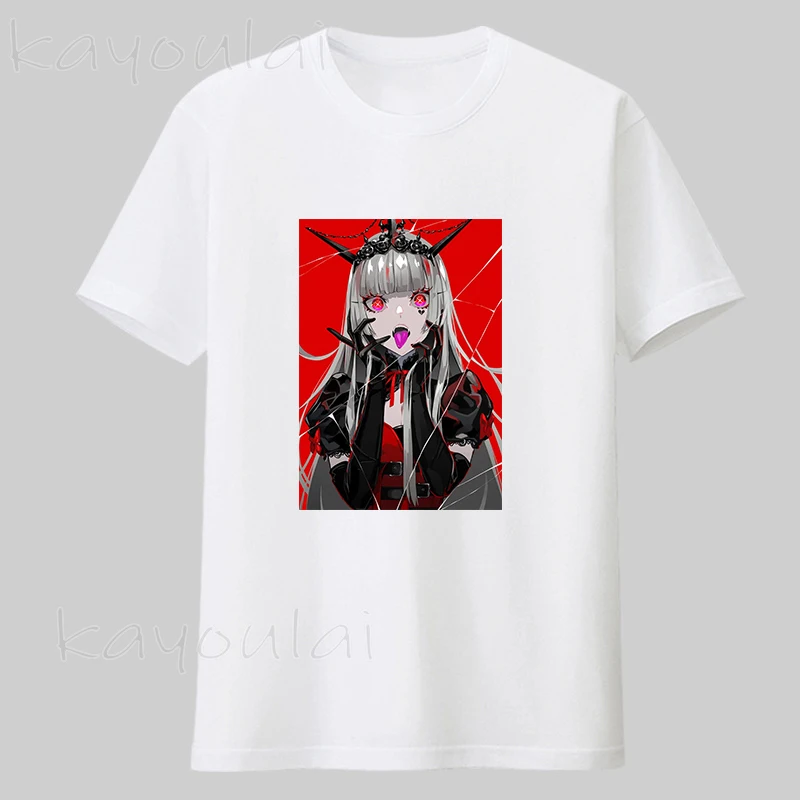 

High Quality Vintage Oversized Graphic T Shirts Anime Girl Waifu Japanese Aesthetic Kawaii Otaku T-Shirt Soft Cotton Tshirt