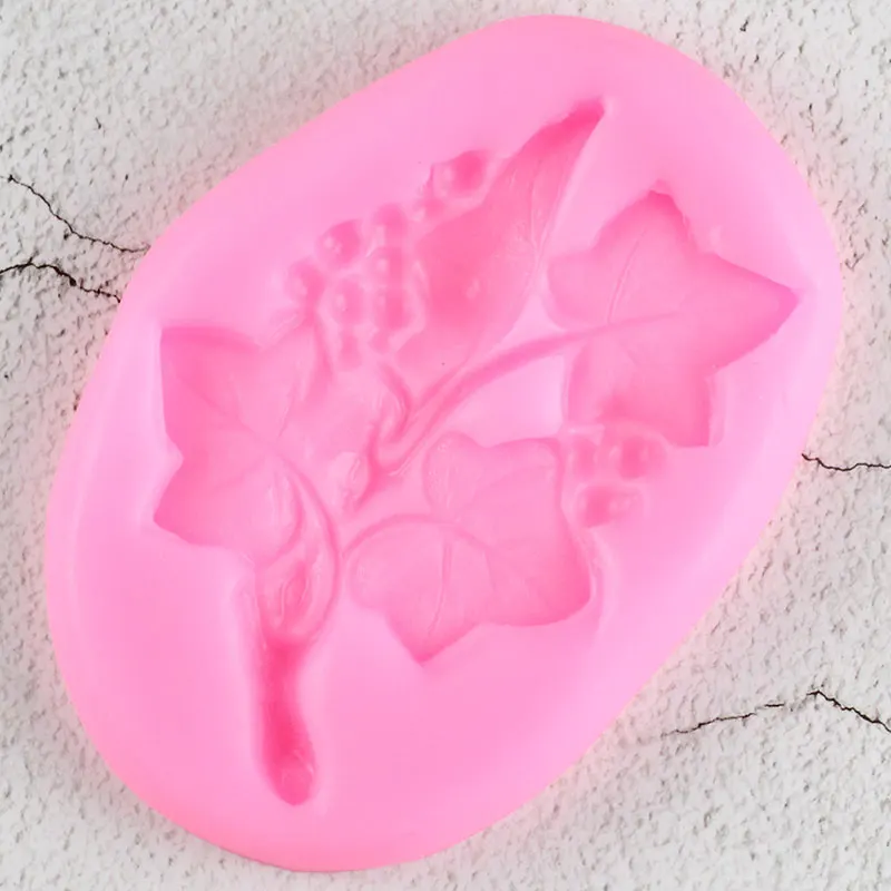 Sugarcraft виноградные силиконовые формы рельефные листья помадка для кекса