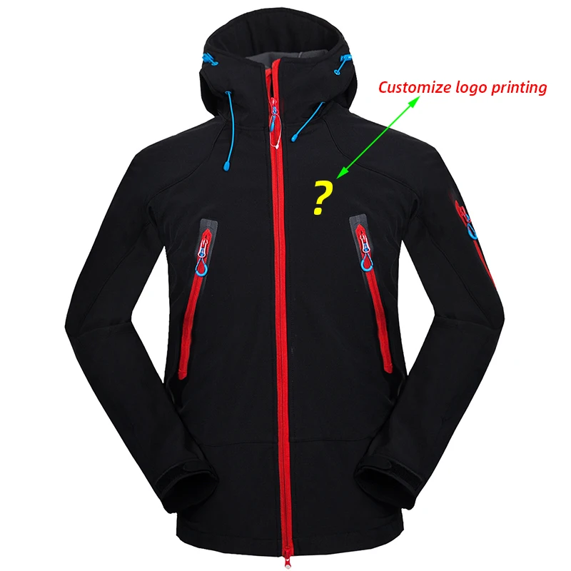 Водонепроницаемая мужская куртка с капюшоном и логотипом на заказ 2020|softshell jacket
