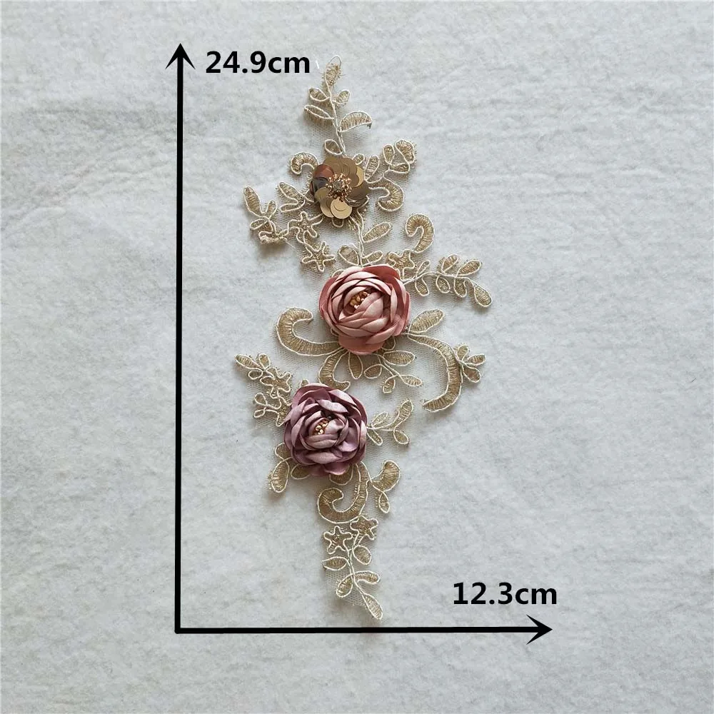 Новинка 2018 кружевная ткань сделай сам 3D цветочные блестки шитье шейный воротник