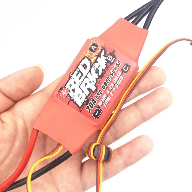 Электронный регулятор скорости для дрона FPV красный кирпич бесщеточный 70A ESC 5V/5A BEC