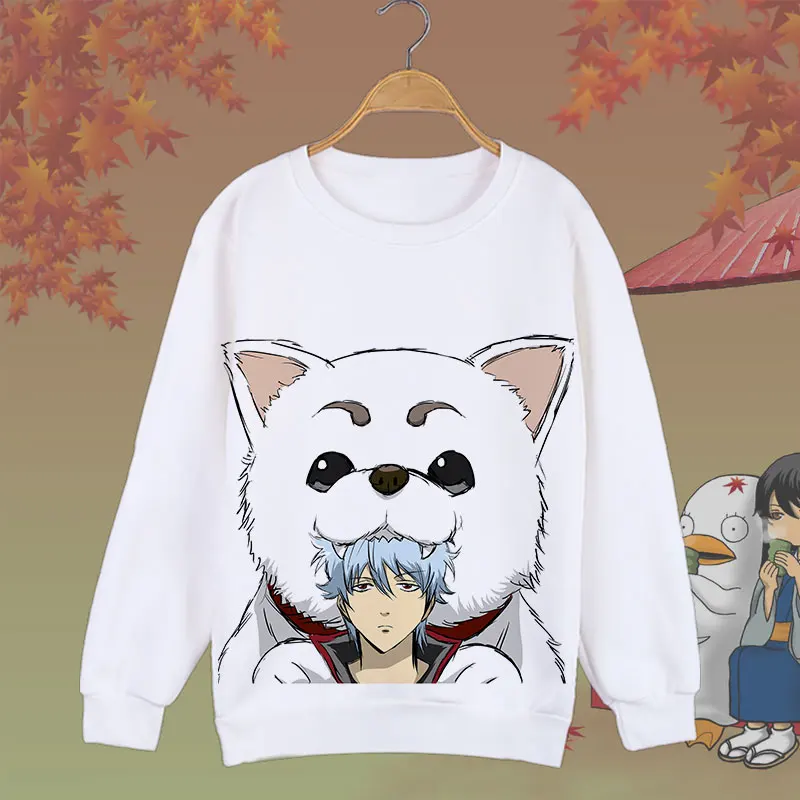 Толстовка Gintama для косплея с капюшоном Саката гинтоки мультяшный принт Ранняя