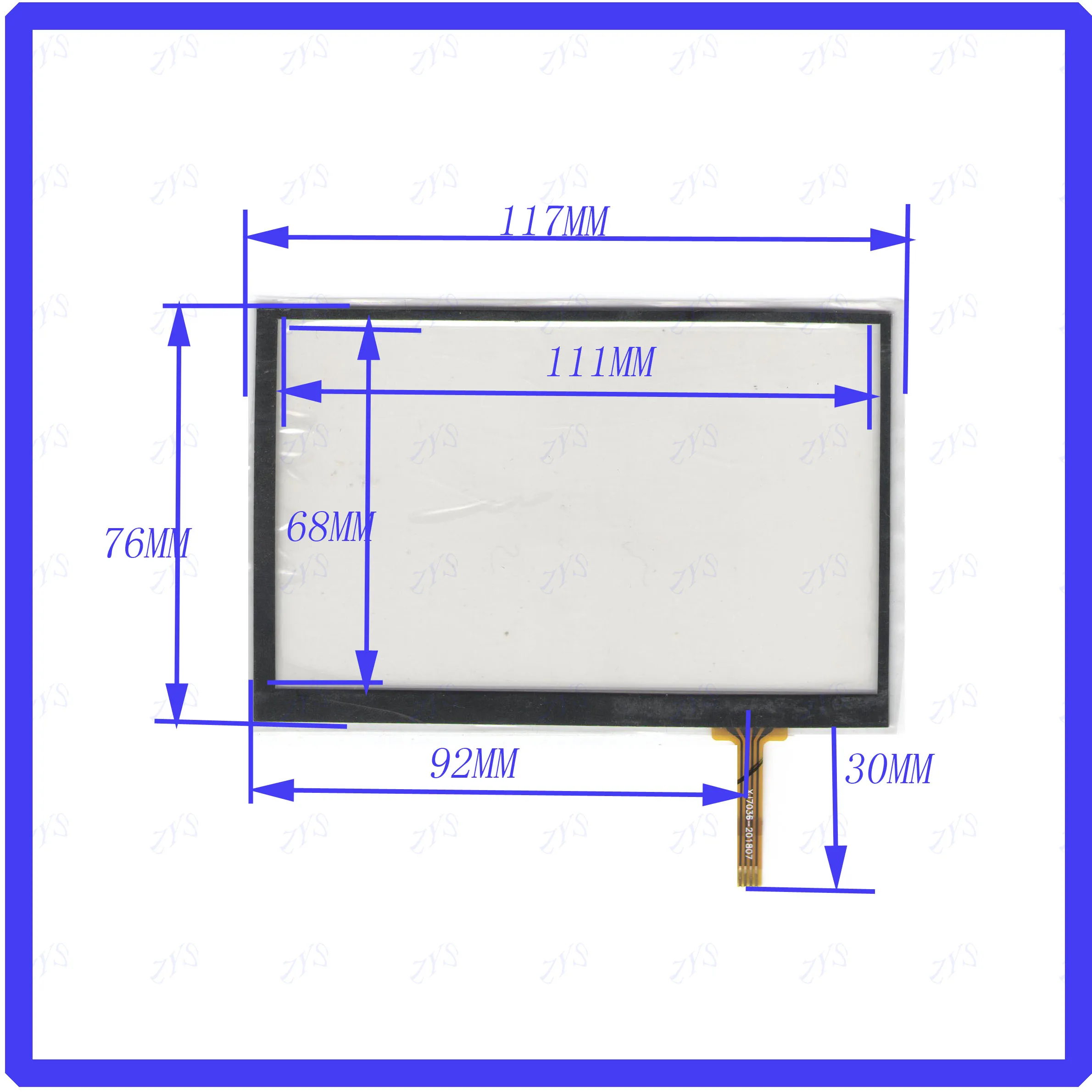 

ZhiYuSun wholesale 5160 5PCS/LOT 117*76mm 5inch 4lines resistance screen for car DVD redio this is compatible 117*76