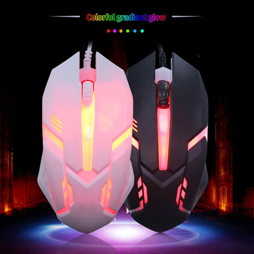 

Ergonomic Wired Gaming Mouse Button LED 2000 DPI USB Computer Mouse Gamer Mice S1 Silent Mause With Backlight For PC Laptop