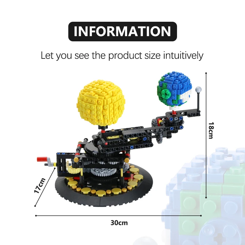 Конструктор земля 4477 модель земли Луны и солнца сделай сам Алмазный Мини